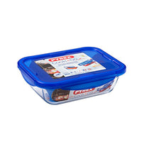 Cook & Go Fuente rectangular de vidrio con tapa hermética