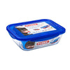 Cook & Go Fuente rectangular de vidrio con tapa hermética