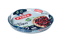 Bake & Enjoy Molde tarta plano redondo de vidrio resistente