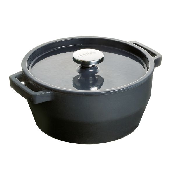 SlowCook Cacerola redonda gris de hierro fundido 28 cm