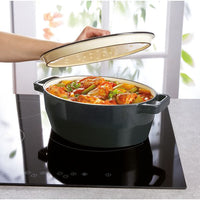 SlowCook Cacerola ovalada gris de hierro fundido 33 cm